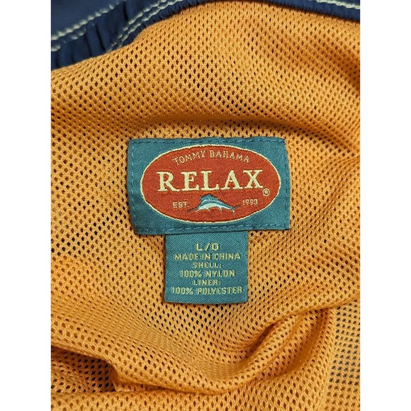 Tommy Bahama Bathing Suit Mens Size Large Swim Trunks Blue Lined Swimsuit Pocket - Picture 12 of 13